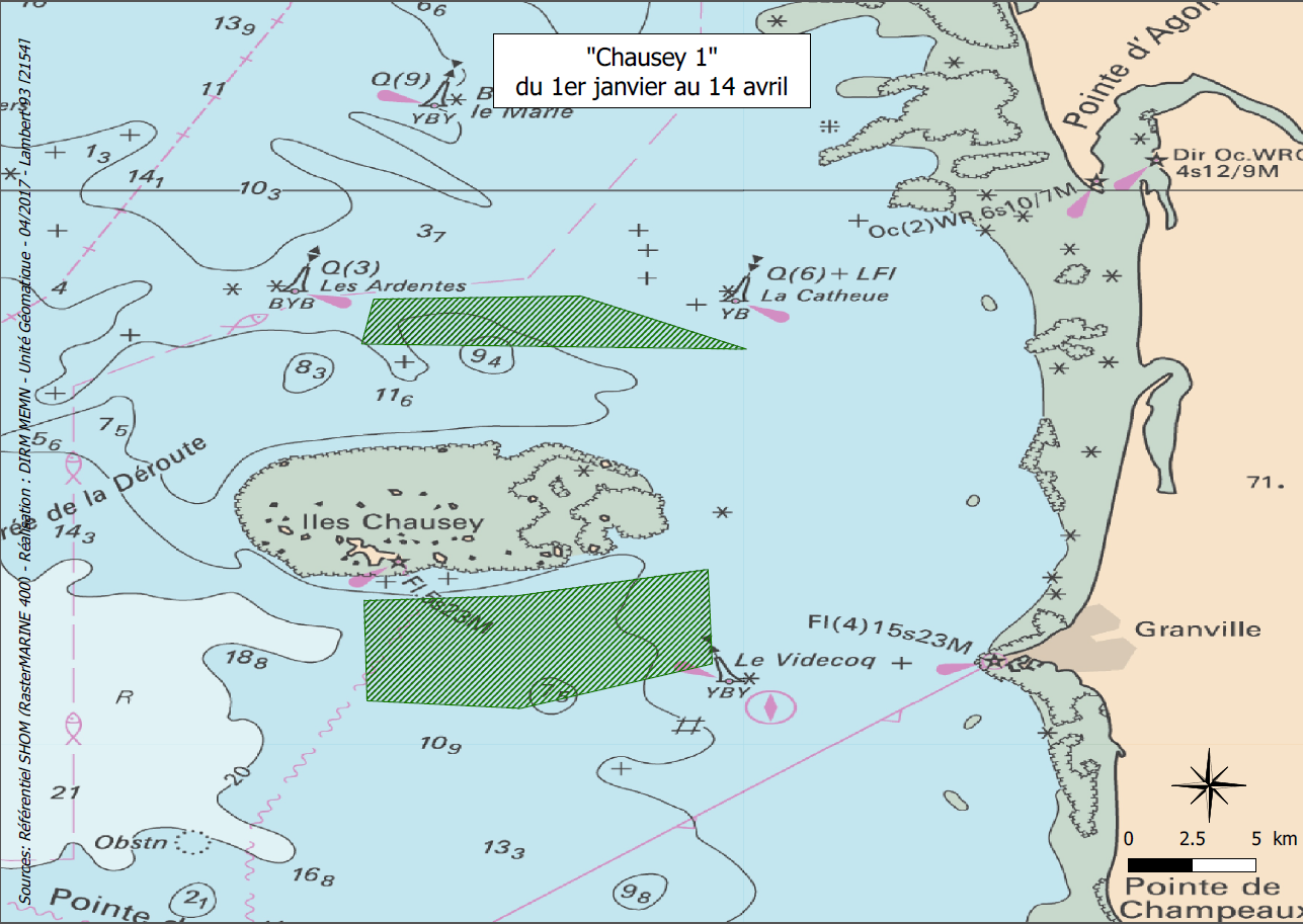 Carte Chausey 1 - Arrêté n°033/2017