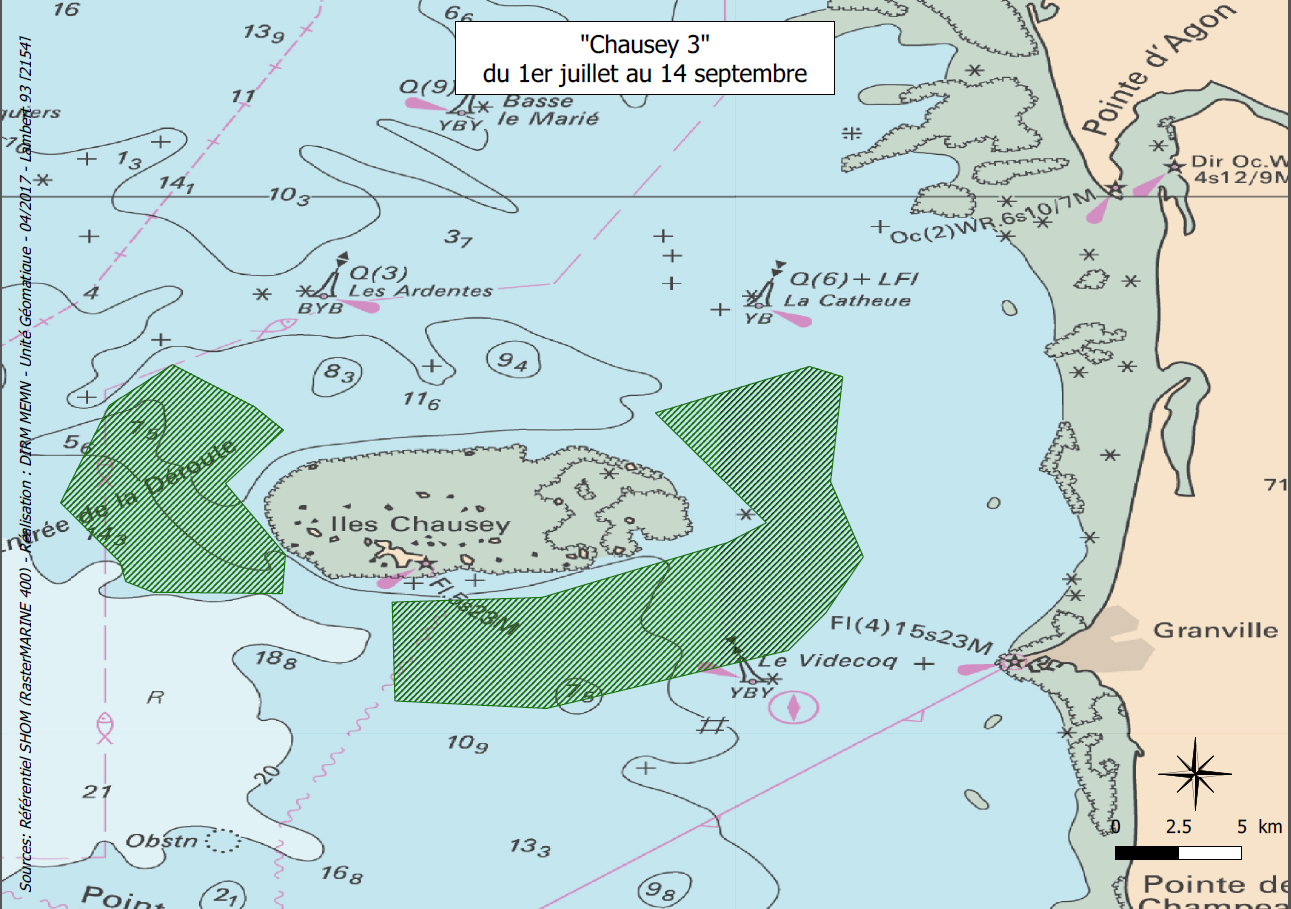 Carte Chausey 3 - Arrêté n°033/2017