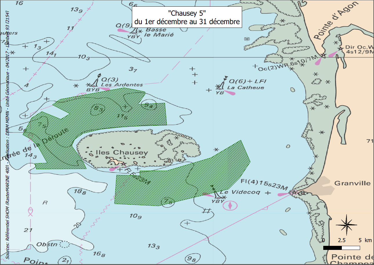 Carte Chausey 5 - Arrêté n°033/2017